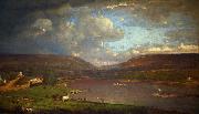 George Inness On the Delaware River oil on canvas